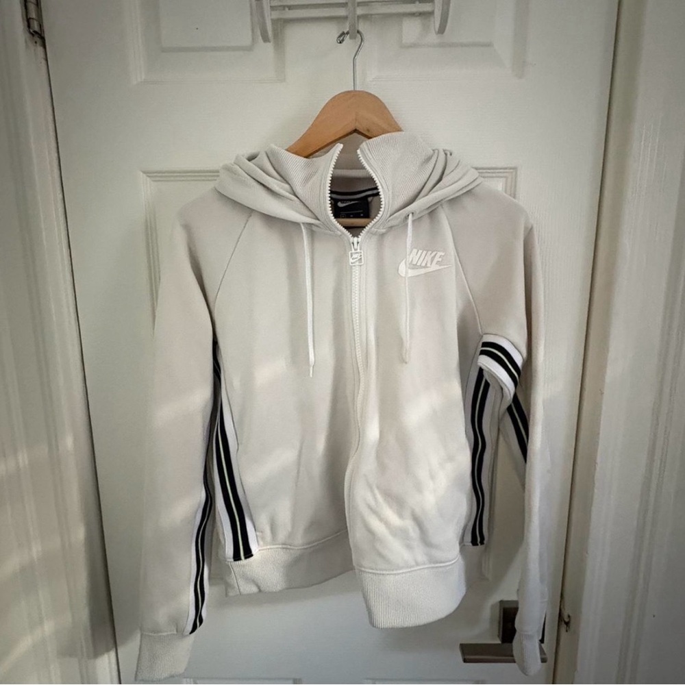 Nike White Hoodie with Black Accents